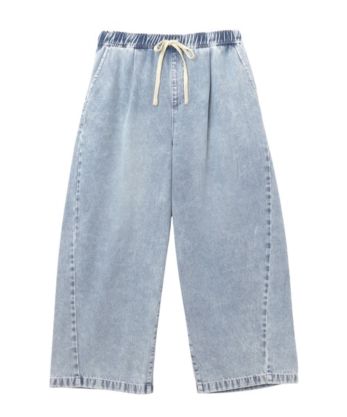 andme（アンドミー）の「コクーンイージーワイドパンツ【デニム/ツイル】（デニムパンツ・レディース・オフホワイト/ブルー/ライトブルー・L/M/S）」の20枚目の写真