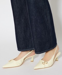 ベルトディテールスリングバックパンプス 春服