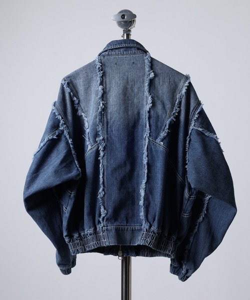 Jungle Storm(ジャングルストーム)の「"JUNGLE STORM デニム カットオフ ZIP UP ブルゾン"(ブルゾン・メンズ・ブラック/ブルー・M/L)」の16枚目の写真
