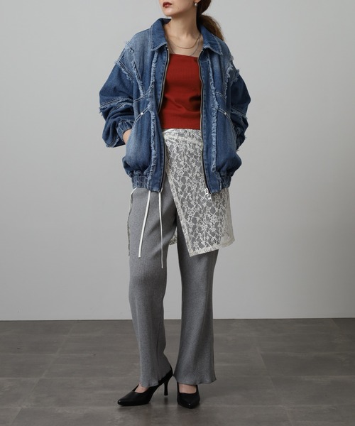 Jungle Storm(ジャングルストーム)の「"JUNGLE STORM デニム カットオフ ZIP UP ブルゾン"(ブルゾン・メンズ・ブラック/ブルー・M/L)」の8枚目の写真