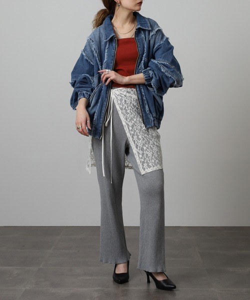 Jungle Storm(ジャングルストーム)の「"JUNGLE STORM デニム カットオフ ZIP UP ブルゾン"(ブルゾン・メンズ・ブラック/ブルー・M/L)」の9枚目の写真