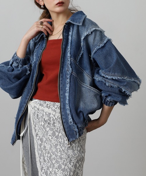 Jungle Storm(ジャングルストーム)の「"JUNGLE STORM デニム カットオフ ZIP UP ブルゾン"(ブルゾン・メンズ・ブラック/ブルー・M/L)」の21枚目の写真
