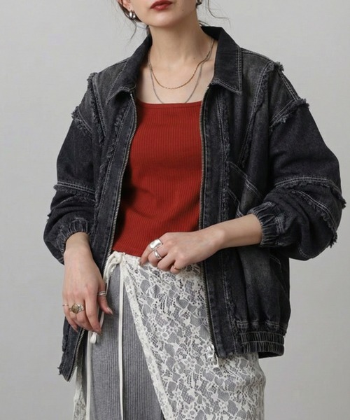 Jungle Storm(ジャングルストーム)の「"JUNGLE STORM デニム カットオフ ZIP UP ブルゾン"(ブルゾン・メンズ・ブラック/ブルー・M/L)」の19枚目の写真