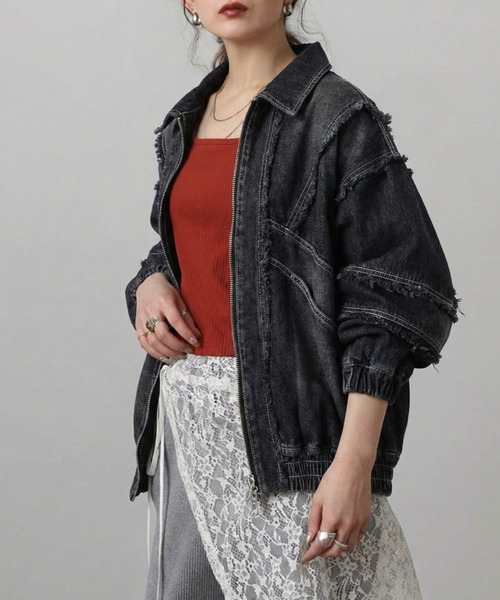 Jungle Storm(ジャングルストーム)の「"JUNGLE STORM デニム カットオフ ZIP UP ブルゾン"(ブルゾン・メンズ・ブラック/ブルー・M/L)」の20枚目の写真