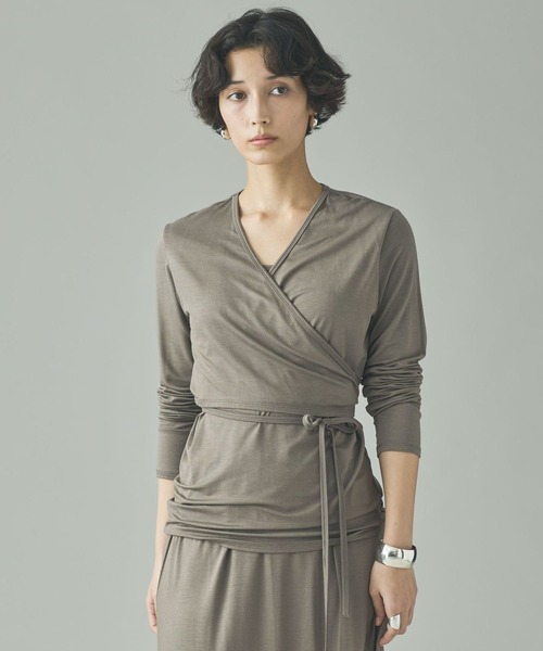 Curensology（カレンソロジー）の「Curensology(カレンソロジー)/ベアテンジクカシュクールロングスリーブTシャツ（Tシャツ/カットソー・レディース・ブラック/モカ・FREE）」の2枚目の写真