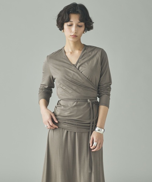 Curensology（カレンソロジー）の「Curensology(カレンソロジー)/ベアテンジクカシュクールロングスリーブTシャツ（Tシャツ/カットソー・レディース・ブラック/モカ・FREE）」の3枚目の写真