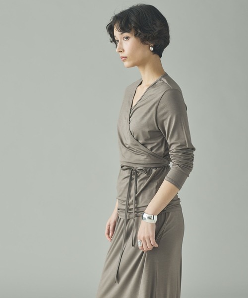 Curensology（カレンソロジー）の「Curensology(カレンソロジー)/ベアテンジクカシュクールロングスリーブTシャツ（Tシャツ/カットソー・レディース・ブラック/モカ・FREE）」の4枚目の写真