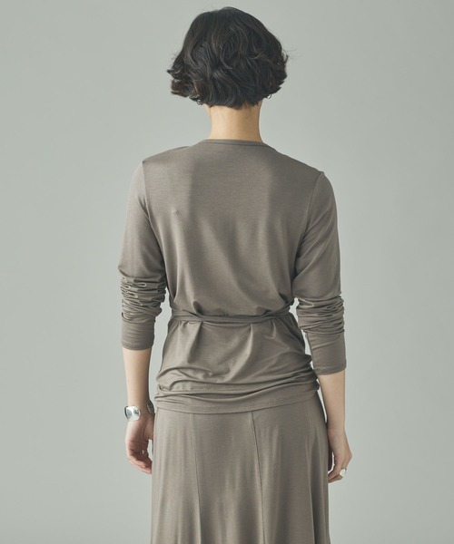 Curensology（カレンソロジー）の「Curensology(カレンソロジー)/ベアテンジクカシュクールロングスリーブTシャツ（Tシャツ/カットソー・レディース・ブラック/モカ・FREE）」の5枚目の写真