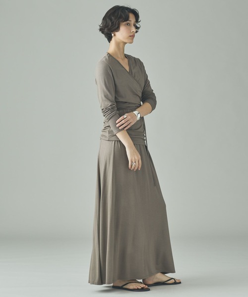 Curensology（カレンソロジー）の「Curensology(カレンソロジー)/ベアテンジクカシュクールロングスリーブTシャツ（Tシャツ/カットソー・レディース・ブラック/モカ・FREE）」の7枚目の写真