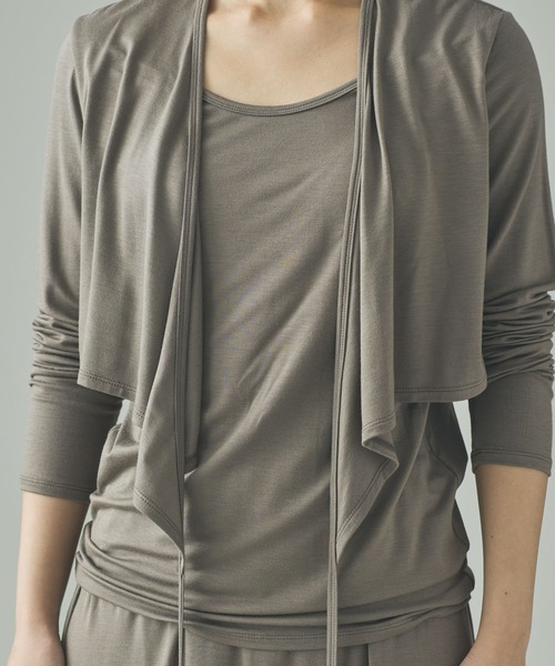 Curensology（カレンソロジー）の「Curensology(カレンソロジー)/ベアテンジクカシュクールロングスリーブTシャツ（Tシャツ/カットソー・レディース・ブラック/モカ・FREE）」の8枚目の写真