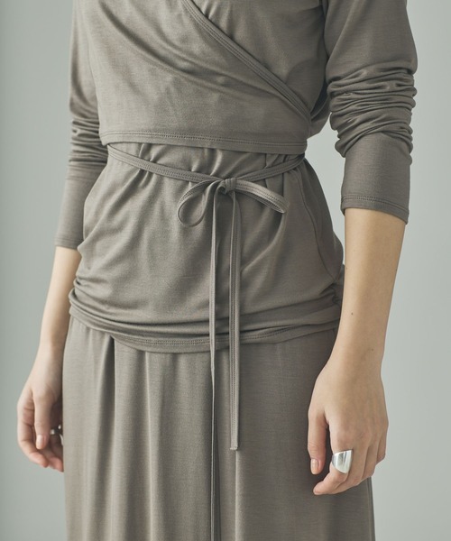 Curensology（カレンソロジー）の「Curensology(カレンソロジー)/ベアテンジクカシュクールロングスリーブTシャツ（Tシャツ/カットソー・レディース・ブラック/モカ・FREE）」の10枚目の写真