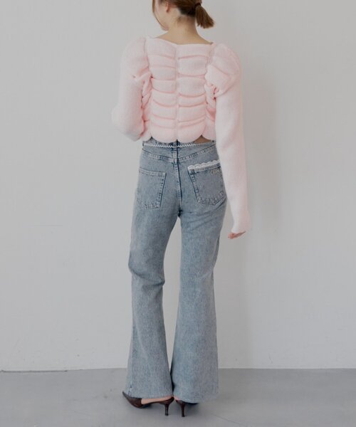 チコ セール】【SALON by Chico】フロントギャザータックニットトップス