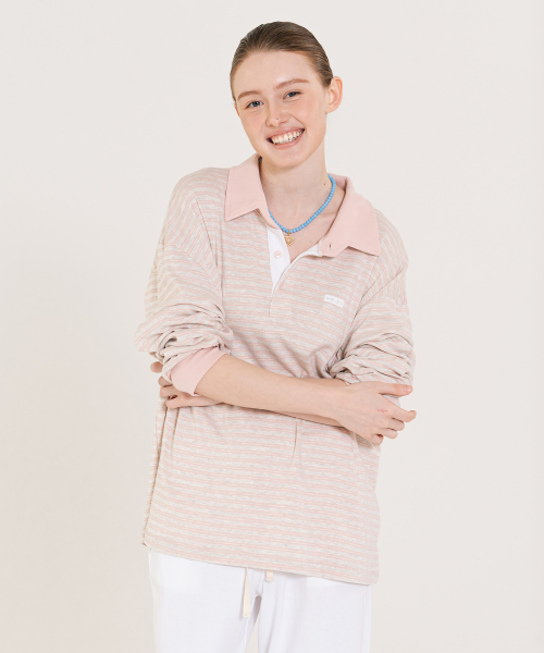 INJIACTIVE(インジアクティブ)の「スモールロゴPKTシャツ ピンク(ポロシャツ・レディース・その他・ONE SIZE)」の2枚目の写真