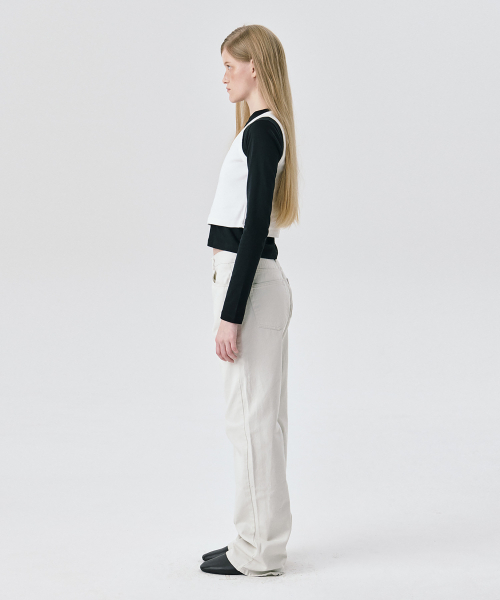 WNDERKAMMER(ブンダーカンマー)の「ストレートレッグデニムパンツ_ホワイト(その他パンツ・レディース・その他・S/M/XS)」の2枚目の写真