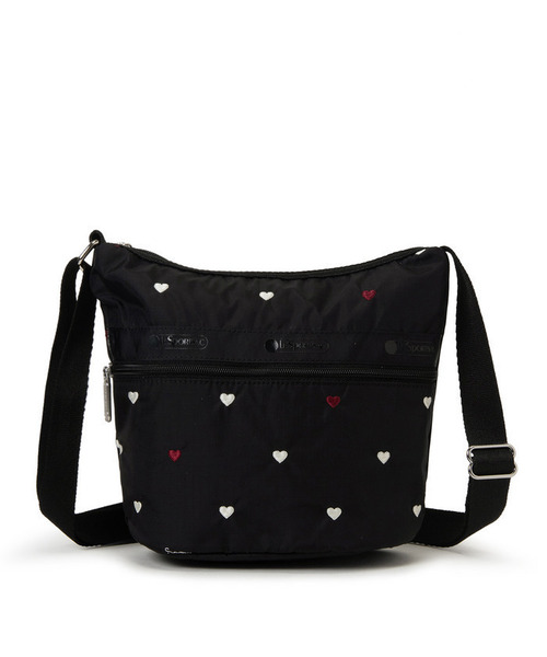 LeSportsac(レスポートサック)の「MINI BUCKET SHOULDER BAG レッド/ホワイトハートEMB(ショルダーバッグ・レディース・ブラック・FREE)」の4枚目の写真