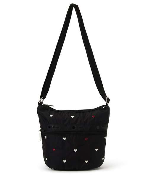 LeSportsac(レスポートサック)の「MINI BUCKET SHOULDER BAG レッド/ホワイトハートEMB(ショルダーバッグ・レディース・ブラック・FREE)」の7枚目の写真