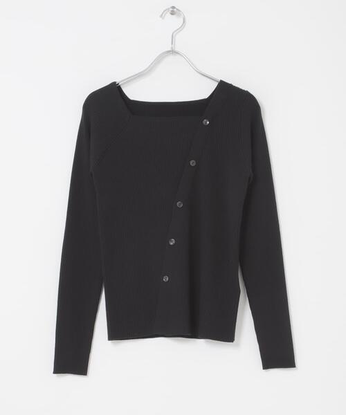 SENSE OF PLACE by URBAN RESEARCH（センスオブプレイスバイアーバンリサーチ）の「『洗濯可』アシメデザインリブセーター（ニット/セーター・レディース・ブラック/ミント/オフホワイト/ブラウン・ONE）」の14枚目の写真