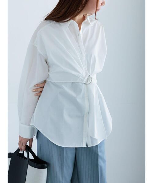 Te chichi（テチチ）の「Dカンデザインシャツ（シャツ/ブラウス・レディース・ネイビー/ブルー/オフホワイト・F）」の2枚目の写真