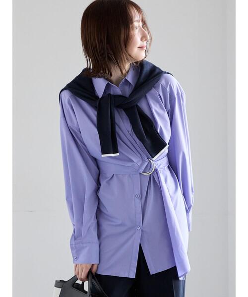 Te chichi（テチチ）の「Dカンデザインシャツ（シャツ/ブラウス・レディース・ネイビー/ブルー/オフホワイト・F）」の10枚目の写真