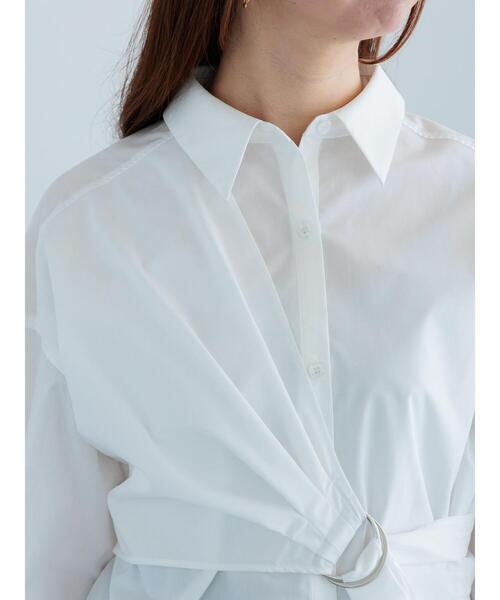 Te chichi（テチチ）の「Dカンデザインシャツ（シャツ/ブラウス・レディース・ネイビー/ブルー/オフホワイト・F）」の17枚目の写真