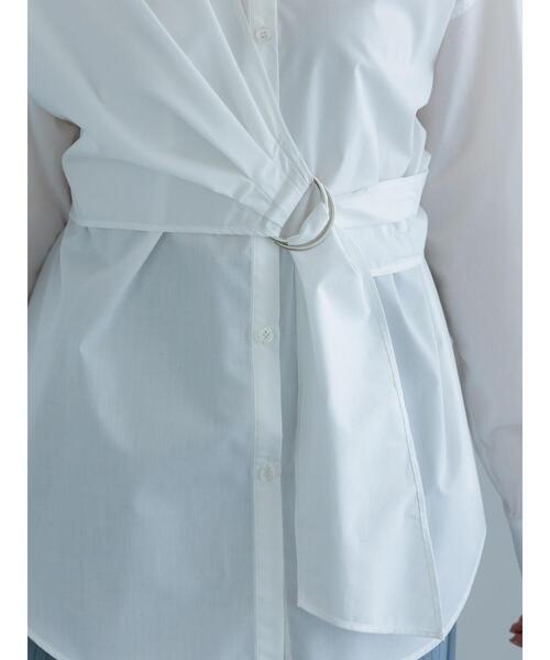 Te chichi（テチチ）の「Dカンデザインシャツ（シャツ/ブラウス・レディース・ネイビー/ブルー/オフホワイト・F）」の18枚目の写真