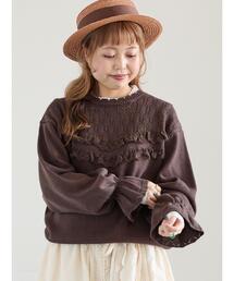 Samansa Mos2（サマンサ モスモス）の「透かし柄切替レースニット（ニット/セーター）」