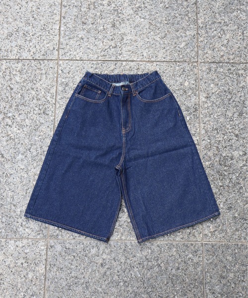 ATELANE(アテレーン)の「ATELANE / 11.5oz デニム ハーフパンツ(デニムパンツ・メンズ・ネイビー/アイボリー・MEDIUM/LARGE/X-LARGE)」の1枚目の写真