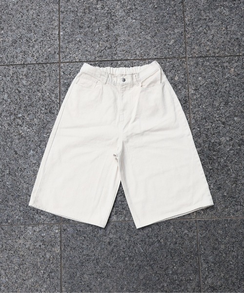 ATELANE(アテレーン)の「ATELANE / 11.5oz デニム ハーフパンツ(デニムパンツ・メンズ・ネイビー/アイボリー・MEDIUM/LARGE/X-LARGE)」の2枚目の写真