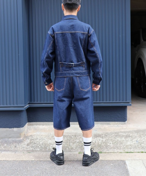 ATELANE(アテレーン)の「ATELANE / 11.5oz デニム ハーフパンツ(デニムパンツ・メンズ・ネイビー/アイボリー・MEDIUM/LARGE/X-LARGE)」の7枚目の写真