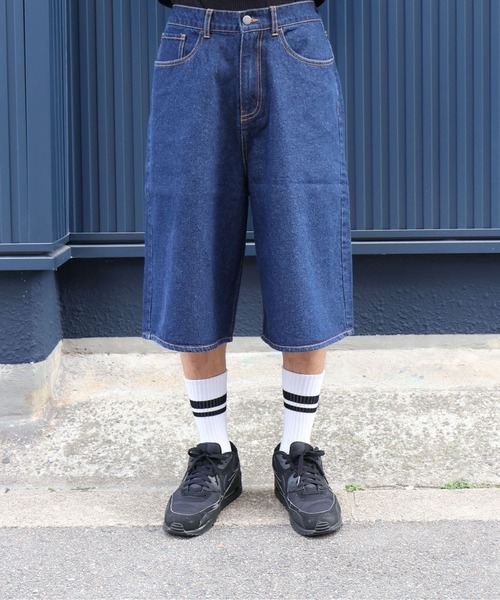 ATELANE(アテレーン)の「ATELANE / 11.5oz デニム ハーフパンツ(デニムパンツ・メンズ・ネイビー/アイボリー・MEDIUM/LARGE/X-LARGE)」の9枚目の写真