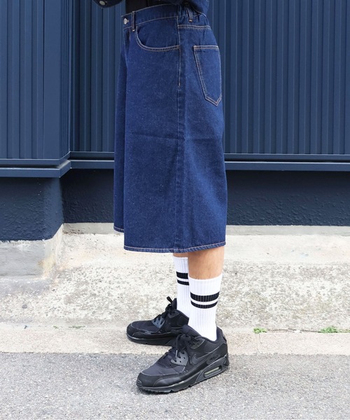ATELANE(アテレーン)の「ATELANE / 11.5oz デニム ハーフパンツ(デニムパンツ・メンズ・ネイビー/アイボリー・MEDIUM/LARGE/X-LARGE)」の10枚目の写真