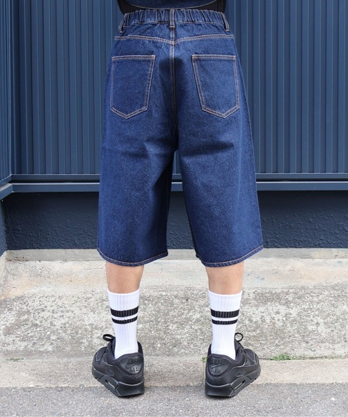 ATELANE(アテレーン)の「ATELANE / 11.5oz デニム ハーフパンツ(デニムパンツ・メンズ・ネイビー/アイボリー・MEDIUM/LARGE/X-LARGE)」の11枚目の写真