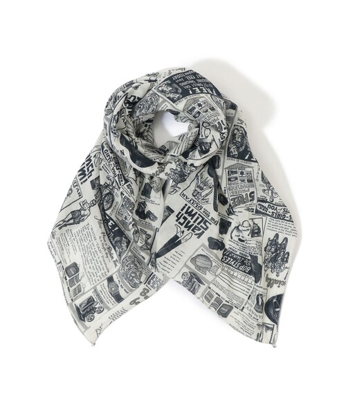 BEAMS BOY（ビームスボーイ）の「【別注】BINDU / アドバタイジング スカーフ（バンダナ/スカーフ・レディース・オフホワイト・ONE SIZE）」の3枚目の写真