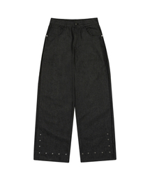 L20 BACK STAR WIDE PANTS(BLACK)