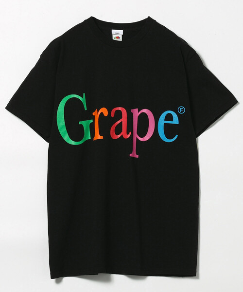 FREAK'S STORE（フリークスストア）の「byeA./バイエー NOT APPLE T-shirt Grape/グレープ ロゴTシャツ（Tシャツ/カットソー・レディース・ブラック/ホワイト・MEDIUM）」の2枚目の写真
