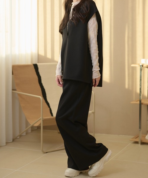 DAYRA(デイラ)の「【2点セット】キーネック オーバー セットアップ(セットアップ・レディース・ブラック/グレー/ブラウン/ネイビー・FREE)」の10枚目の写真