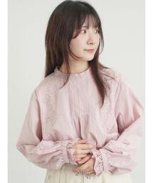 Samansa Mos2 | スタンドカラーレースブラウス(シャツ/ブラウス)