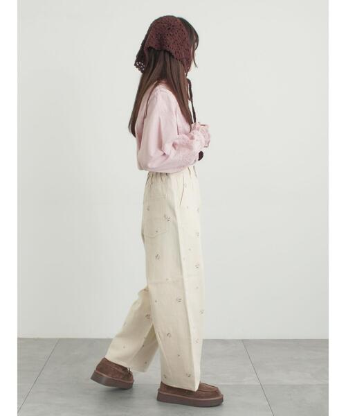 Samansa Mos2（サマンサ モスモス）の「スタンドカラーレースブラウス（シャツ/ブラウス・レディース・オフホワイト/ピンク/キナリ・F）」の16枚目の写真