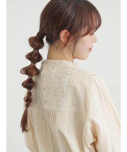 Samansa Mos2（サマンサ モスモス）の「スタンドカラーレースブラウス（シャツ/ブラウス・レディース・オフホワイト/ピンク/キナリ・F）」の21枚目の写真