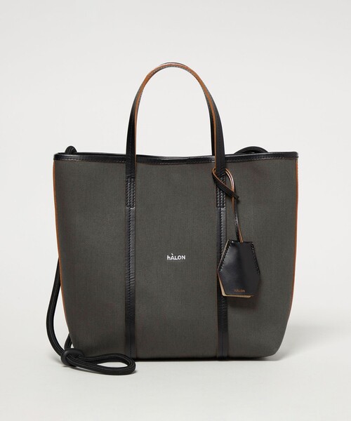 hALON(アーロン)の「<hALON>ボンディング ミニ トートバッグ(トートバッグ・メンズ・オリーブ/ブラック・FREE)」の2枚目の写真