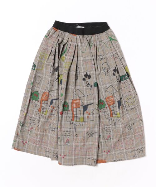 Cepica（セピカ）の「落書きプリントチェックギャザースカート（スカート・レディース・ベージュ・FREE）」の14枚目の写真