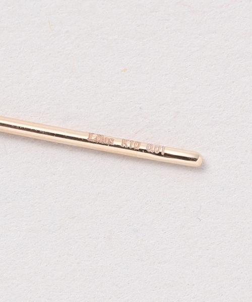 Lilas（リラ）の「ウェーブステーションダイヤアメリカンピアス K10（両耳）（ピアス（両耳用）・レディース・ゴールド・FREE）」の11枚目の写真