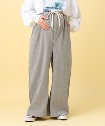LEPSIM | 【産前・産後対応】マタニティ／ヒッコリーワイドパンツ　632891(マタニティウェア/グッズ)
