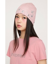 SLY（スライ）の「SPARKLE STUDS KNIT BEANIE スパークルスタッズニットビーニー（ニットキャップ/ビーニー）」