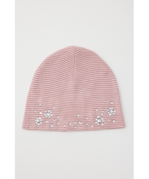 SLY（スライ）の「SPARKLE STUDS KNIT BEANIE スパークルスタッズニットビーニー（ニットキャップ/ビーニー・レディース・ブラック/ピンク系その他・FREE）」の8枚目の写真