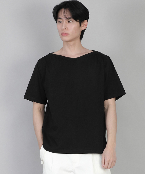SAINTCREW(セントクルー)の「無地ボートネック半袖Tシャツ BSR-882 ブラック(Tシャツ/カットソー・メンズ・その他・MEDIUM/LARGE/XX-LARGE/XXX-LARGE/XXXX-LARGE/X-LARGE/SMALL)」の2枚目の写真