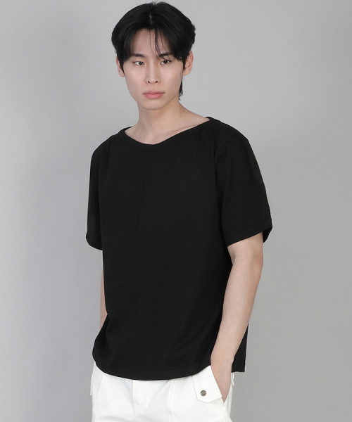 SAINTCREW(セントクルー)の「無地ボートネック半袖Tシャツ BSR-882 ブラック(Tシャツ/カットソー・メンズ・その他・MEDIUM/LARGE/XX-LARGE/XXX-LARGE/XXXX-LARGE/X-LARGE/SMALL)」の3枚目の写真