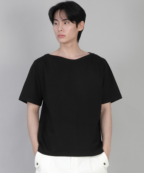 SAINTCREW(セントクルー)の「無地ボートネック半袖Tシャツ BSR-882 ブラック(Tシャツ/カットソー・メンズ・その他・MEDIUM/LARGE/XX-LARGE/XXX-LARGE/XXXX-LARGE/X-LARGE/SMALL)」の4枚目の写真
