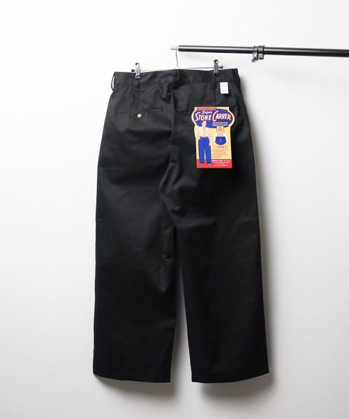 UNIVERSAL OVERALL(ユニバーサルオーバーオール)の「【UNIVERSAL OVERALL】HERITAGE T/C WIDE(チノパンツ・メンズ・ブラック・32inch/34inch/36inch/30inch)」の5枚目の写真