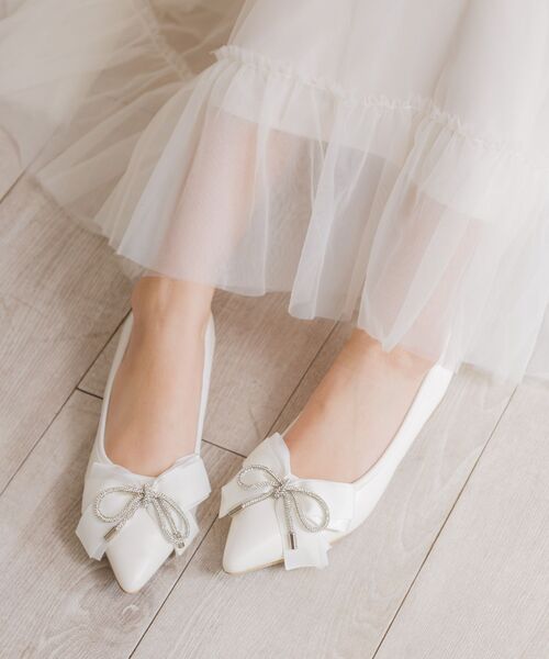 RETRO GIRL（レトロガール）の「リボンパンプス（パンプス・レディース・オフホワイト/ブラック・MEDIUM/LARGE）」の7枚目の写真